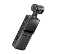 Cámara corporal 4K, videocámara de mano, estabilización de 180 grados, lente giratoria con pantalla LCD para cámara de acción impermeable al aire libre