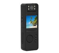 Cámara Corporal, Grabadora de Vídeo Portátil FHD con Lente Giratoria de 180 Grados, Batería de 1400 MAh, Videocámara de Bolsillo Portátil con Grabación de Audio y Vídeo para
