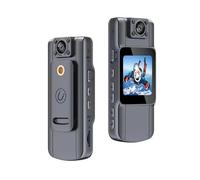 cámara corporal Mini cámara con pantalla HD IPS, lente giratoria 180 y Clip trasero, cámara usada por el cuerpo de policía Full HD, videocámara Bodycam de bolsillo portátil ( Color : Mini Cam , Size :