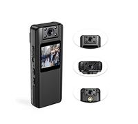 Cámara Corporal, Mini cámara Digital A22 1080P HD pantalla portátil magnética visión nocturna pequeña videocámara Bodycamera deportes al aire libre Camara(Camera 64GB)