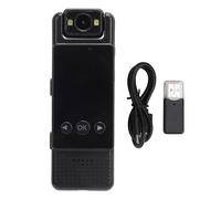 Cámara Corporal WiFi 1080P HD Visión Nocturna Detección de Movimiento Grabación en Bucle Grabadora de Vídeo de Bolsillo Portátil con Clip Trasero y Aplicación para Guardias de