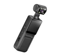 Cámara corporal WiFi 4K, videocámara de mano, estabilización de 180 grados, lente giratoria de 180 grados con pantalla LCD para cámara deportiva de bolsillo al aire libre