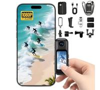 Cámara de Acción 1080P con Pantalla Táctil, Mini Cámara Deportiva WiFi Magnética Portátil para Vlogs y Redes Sociales, Minicámara Corporal con Carcasa Subacuática de 30m, Gran Angular de 120° (negro)