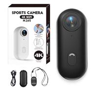 Cámara de acción 4K, cámara corporal manos libres con grabación de audio y video para ciclismo y buceo, cámara POV, incluye configuración sencilla