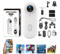 Cámara de acción 4K, cámara corporal manos libres con grabación de audio y video para ciclismo y buceo, cámara POV, incluye configuración sencilla