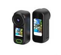 Cámara de acción 4K con resolución de foto de 12 MP y diseño compacto para vlogging manos libres y grabación de POV, compatible con soporte magnético (negro)