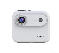 Cámara de acción 4K HD con pantalla abatible y 360 grados para vista panorámica, estabilización de imagen HD para ciclismo y vlogging, compatible con montaje en el pecho, batería larga (blanco 32G)