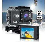 Cámara de acción 4K Ultra HD con WiFi, cámara deportiva submarina de 30 m, cámara para de 170° de y 16 MP con pantalla LCD de 2.0'' y kit de accesorios para ciclismo, motocicleta, buceo, surf, viajes
