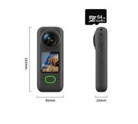 Cámara de acción 4K WiFi, Pantalla Control táctil 1,4 Pulgadas, cámara Deportiva, Lente ángulo 150 °, antivibración, IPX6, Resistente al Agua for Deportes Aire Libre(Add 64GB)