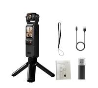Cámara de acción Bolsillo 4K con Pantalla táctil y estabilización, Ideal for Deportes Vlogs en Youtube(with 64G Card,with Bracket)