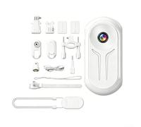Cámara de acción compacta 1080P con pantalla incorporada y soportes multiángulo para documentación al aire libre y uso basado en movimiento (blanco)
