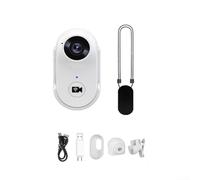 Cámara de acción compacta WiFi con diseño impermeable IPX7, grabación de video HD para aventuras de vlogging y ciclismo, incluye soporte para casco, varios colores (blanco)