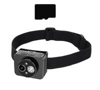 Cámara de acción con luz LED 1080P grabadora de vídeo linterna frontal para entusiastas del aire libre, atletas, deportes de aventura, cámara de acción