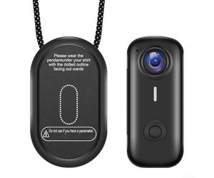 Cámara de acción D100, cámara magnética de bolsillo para el pulgar, grabadora de video de mano para campus, ciclismo, deportes al aire libre, DVR portátil (negro)