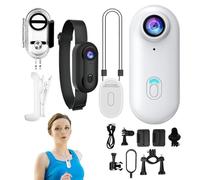 Cámara de acción de tamaño Pulgar, cámara Corporal portátil, Dispositivo de grabación 4K Negro de 1.5 Pulgadas con Clip Giratorio de 360 Grados, minicámara ABS Duradera con Impermeable