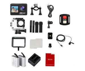 Cámara de acción HD 4K/30 Fps 4K 30Fps Pantalla de 2.0 pulgadas WIFI Máquina de visión remota Cámara al aire libre Ciclismo y Buceo Mini Cámara DV Anti-Shake Cámara de acción impermeable