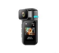 Cámara de acción HD de 2.7 K, diseño compacto y portátil con base magnética y rotación ajustable para deportes, ciclismo y uso de viaje (negro)