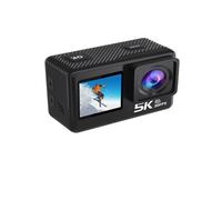 Cámara de acción impermeable 5K 50MP con EIS, WiFi, gran angular de 170°, pantalla táctil de doble color, negro, para fotografía submarina y vlogging