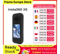 Cámara de Acción Insta360 X5 360 ° Lente de Cámara Deportiva Resistente al Agua 8K 30Fps 360 ° Cámara Deportiva de Ultra Alta Definición para Grabación de Video, Nueva X5 Essentials Combo