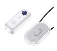 Cámara de acción magnética 2K con WiFi, gran angular de 120°, compacta cámara deportiva de ABS para bicicleta y exterior, portátil, para mini Dashcam con imán para cuello, color negro (blanco)