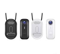 Cámara de acción magnética portátil 2K, batería de 650 mAh, tarjeta TF de 128 GB para pasear mascotas, trabajo de viaje, actividades, negro (negro)