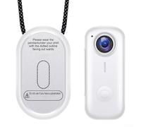 Cámara de acción magnética portátil 2K con batería de 650 mAh, carga tipo C, video de 30 fps, soporta tarjeta TF de 128 GB, para caminar y viajar de mascotas (blanco)