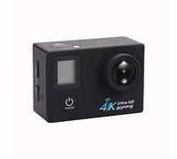 Cámara de Acción, Pantalla Dual 4K con Control Remoto. WiFi Cámara Deportiva al Aire Libre Dv Buceo aéreo HD Cámara Impermeable(Nero)