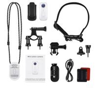 Cámara de acción para el pulgar 2K portátil para viajes para mascotas uso al aire libre Cámara corporal portátil 1080P Video AVI Formato tipo C Carga 650mAh Capacidad de batería (Blanco)