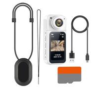 Cámara de acción para el pulgar, cámara blanca para el pulgar, dispositivo de grabación de audio corporal fácil de usar, videocámara multiusos, electrónica, manos libres, video deportivo, portátil