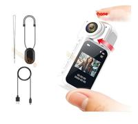 Cámara de acción Pocket CAM 2.7K/1080P HD, giratoria 180°, vlog, WiFi, Mini cámara Deportiva con Correa magnética, grabadora Viaje for Casco(32GB,2.7K WiFi-Black)