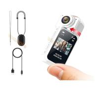 Cámara de acción Pocket CAM 2.7K/1080P HD, giratoria 180°, vlog, WiFi, Mini cámara Deportiva con Correa magnética, grabadora Viaje for Casco(NO Card,2.7K WiFi-Black)