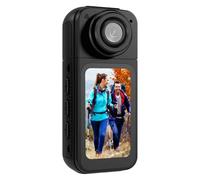 Cámara de Acción Portátil, Resolución de 2.7k, Lente Giratoria de 180 °, WiFi, Soporte de Cuerpo Magnético, Cámara de Acción Portátil de Tamaño de Pulgar Portátil para Deportes (Black)