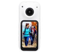 Cámara de Acción Portátil, Resolución de 2.7k, Lente Giratoria de 180 °, WiFi, Soporte de Cuerpo Magnético, Cámara de Acción Portátil de Tamaño de Pulgar Portátil para Deportes (White)