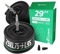 Cámara de Aire 29x1.75 > 1.95 (ETRTO 47-622) x2 - Válvula Presta 40mm con Vástago Desmontable - Compatible con MTB/Gravel 29 Pulgadas - Alta Resistencia y Elasticidad MOOVMOOV