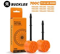 Cámara de aire BUCKLOS para bicicleta de carretera/gravel 700C, cámara de aire de TPU para bicicleta 700x23/32C 700x33/45C, neumático interior de TPU 45mm 65mm 80mm con válvula Presta Road-65mm