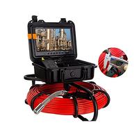 Cámara de Alcantarillado, Cámara de alcantarillado, cámara de inspección de tuberías autónoma de 9 pulgadas 1080p Cámara de alcantarillado de monitor Wifi/DVR 8GB SD Tarjeta IP68 23 mm Cámara y 7 mm m