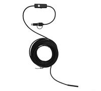 Cámara de alcantarillado industrial compatible con Android de 5 5 mm con visualización y desobstrucción de tuberías subacuáticas en 1 con luz ajustable y caja de control (A-10M)