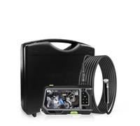 Cámara de Alcantarillado, NTS500 5. Endoscopio industrial de 5 mm dual y tres lentes 2 0mp Cámara de inspección 5 pulgadas 128 0p HD LCD Borroscopio impermeable con 6 LED(1m,8MM Dual Lens)