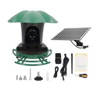 Cámara de alimentador de pájaros de Gearwell, cámara de observación de pájaros de la leva solar de aves solar 4G con identificación de IA y lente de 2MP, cámara de monitoreo de