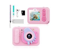 Cámara de aventura para niños, pantalla LCD de 2.4 pulgadas, tarjeta de memoria de 32 GB, juegos integrados, efectos divertidos para pequeños fotógrafos, cámara submarina para niños