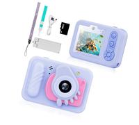 Cámara de aventura para niños, pantalla LCD de 2.4 pulgadas, tarjeta de memoria de 32 GB, juegos integrados, efectos divertidos para pequeños fotógrafos, cámara submarina para niños