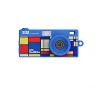Cámara de bolsillo 2K con pantalla de 1.47 pulgadas, ángulo de visión de 70°, batería de 180 mAh, capacidad de captura de imagen JPG para estudiantes y viajes (azul)