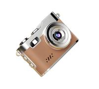 Cámara de bolsillo retro 1080P con pantalla LCD de 0.96 pulgadas, diseño portátil para vlog de viaje y cámara retro marrón diaria para principiantes