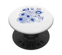 Cámara de café Sunday In Bloom Girasoles PopSockets PopGrip Adhesivo