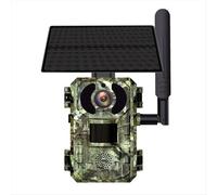Cámara de caza con tarjeta SIM 4G LTE, batería solar de 4 W y 7800 mAh, sensor de movimiento, visión nocturna, IP66, 4 MP (UE)