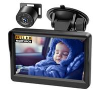 Cámara de Coche para bebé, 4,3 Pulgadas, visión Nocturna por Infrarrojos, Espejo de Coche para bebés con visión Amplia de 178°, Pantalla IPS, Monitor de Cara Trasera para Infantes, niños, niños y