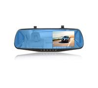 Cámara de dashcam De Salpicadero DVR para Coche 4,3 Pulgadas con Espejo Retrovisor, Grabadora Vídeo Frontal Y Trasera Dashcam Doble cámara(No Rear Camera,32G)