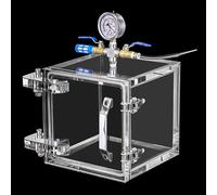 Cámara de desgasificación al vacío de acrílico, kit de caja de desgasificación al vacío para laboratorio con manómetro y válvula de evacuación/escape, alta transparencia, sellado hermético