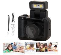 Cámara de disparo retro, pequeña cámara vintage - Cámara digital retro con flash LED,Cámara digital de viaje portátil, cámara vintage compacta multifuncional para niños y ra