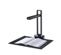 Cámara de documentos, escáner de libros, escáner de documentos portátil Aura Pro, 14 MP máximo tamaño A3 con lámpara LED OCR inteligente de escritorio para oficina en casa (gris oscuro A)